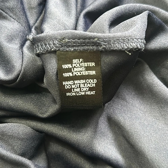 Lulu’s All Mine Navy Floral Print High Low Wrap Dress Womens Size Medium - Picture 11 of 14